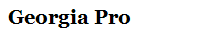 Georgia Pro
